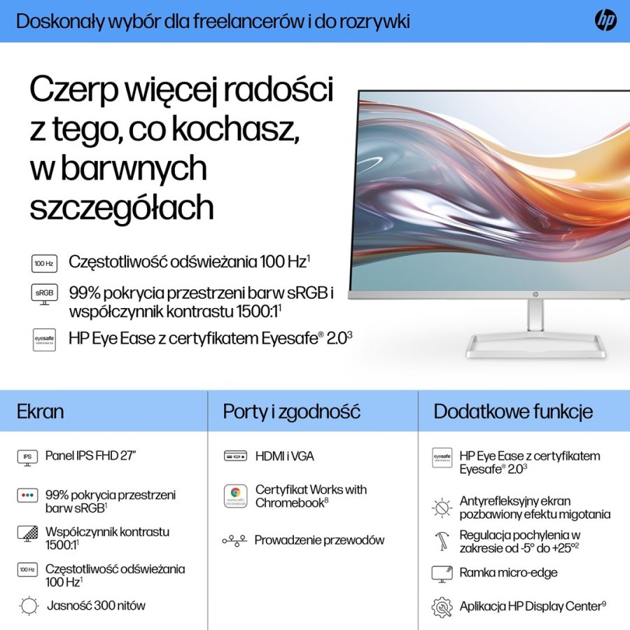 HP 27-tommer Serie 5 FHD-skrm i hvid - 527sw #10