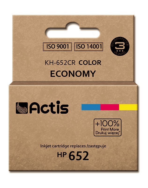 Actis KH-652CR Blk (erstatning HP 652 F6V24AE; Standard; 15 ml; farve) #1