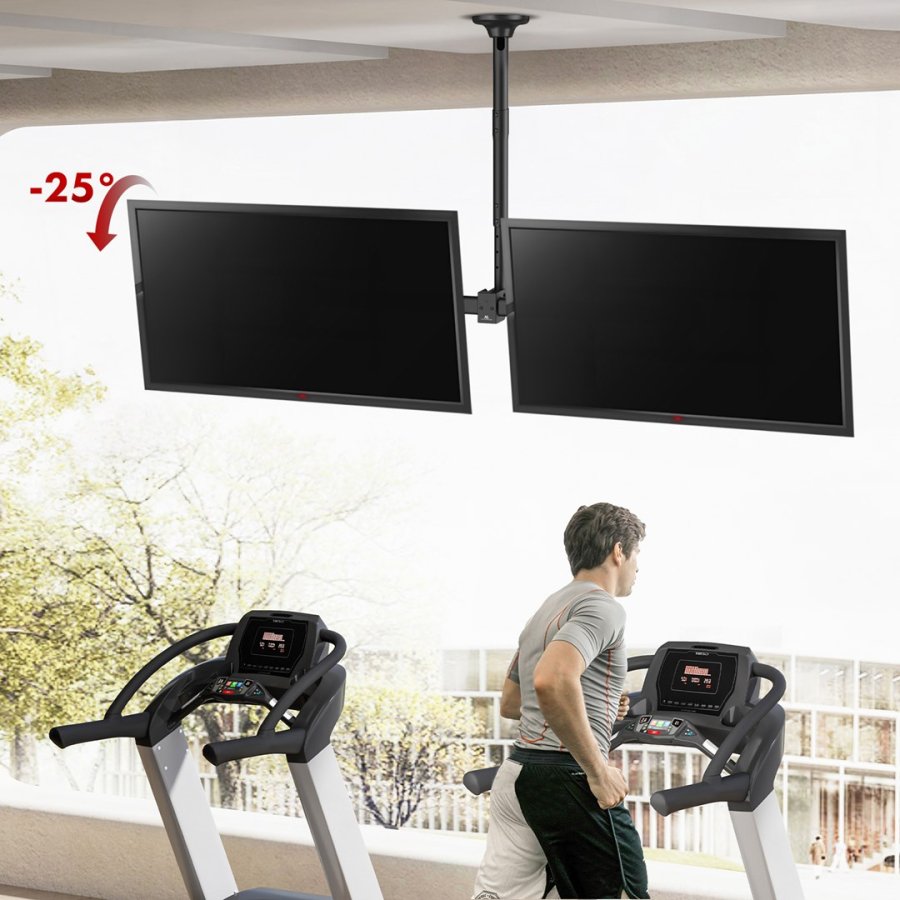 Loftmonteret holder til to Maclean-tv, maks. belastning 2x40 kg, 34-60