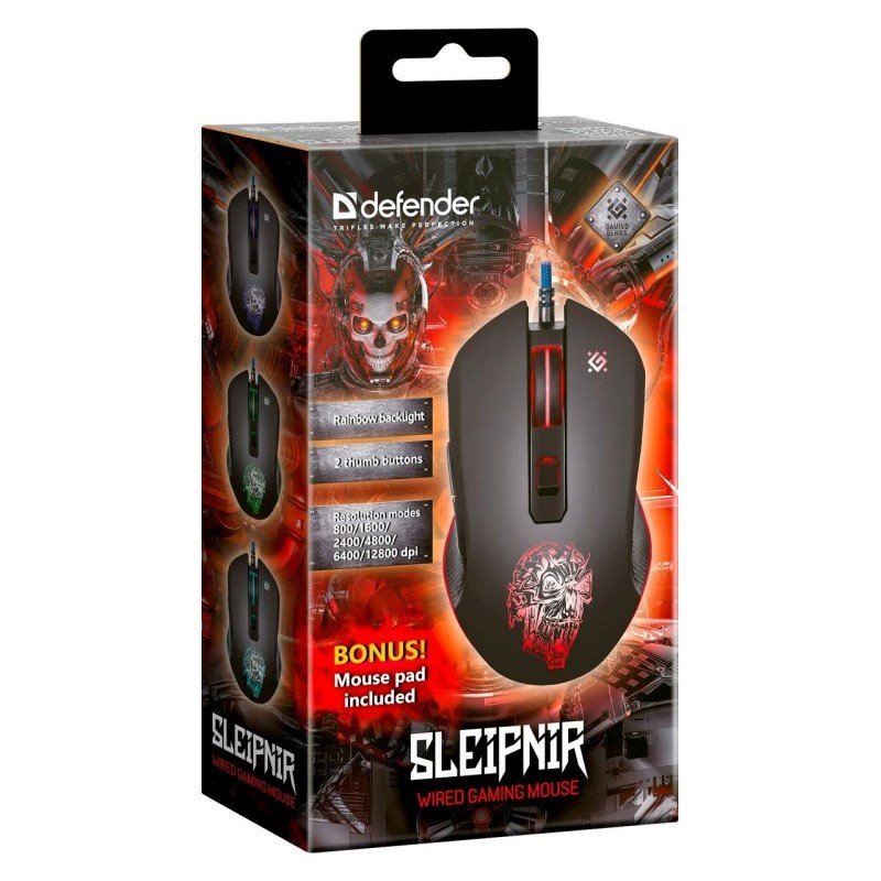 COMPUTERMUS  DEFENDER GM-927 SLEIPNIR OPTIC 12800dpi 6P #7