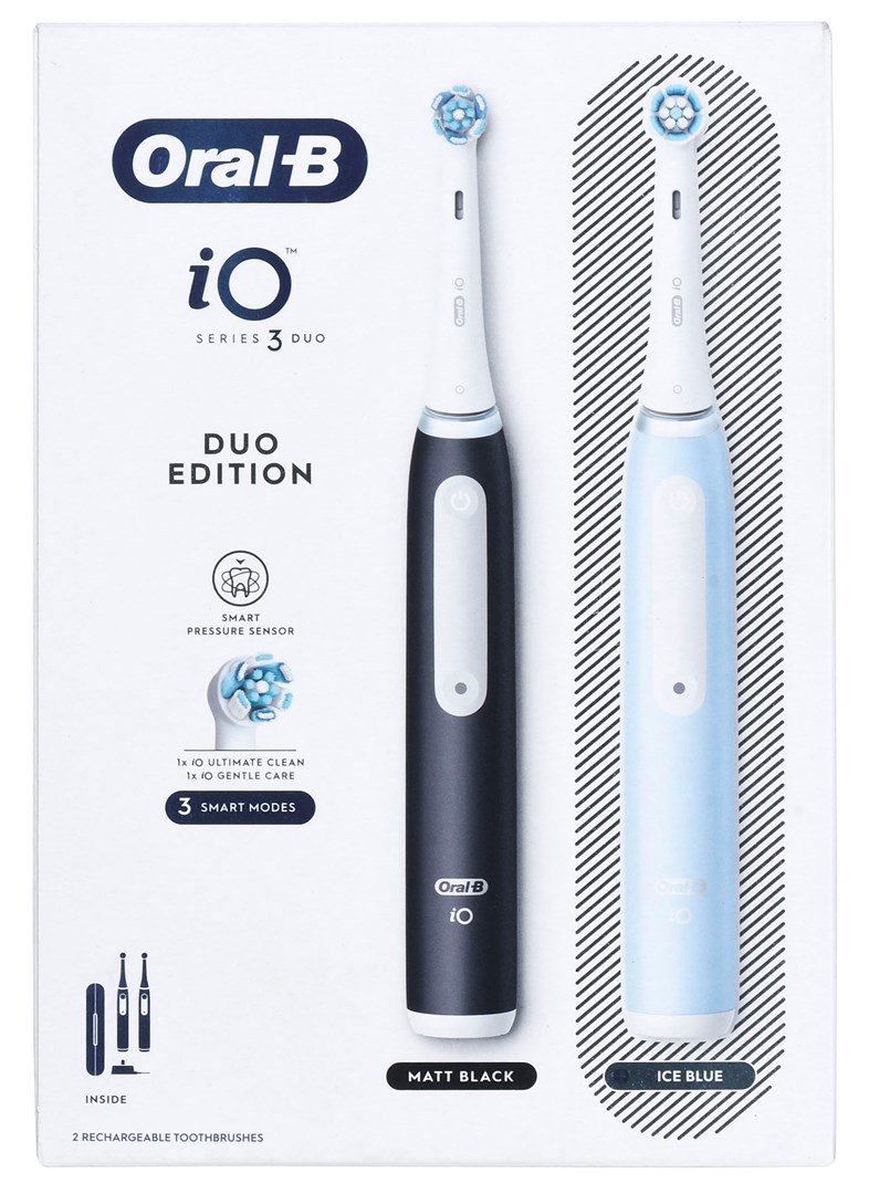Braun Oral-B iO 3 elektrisk tandbrstest DUO BLACK & BLUE #16