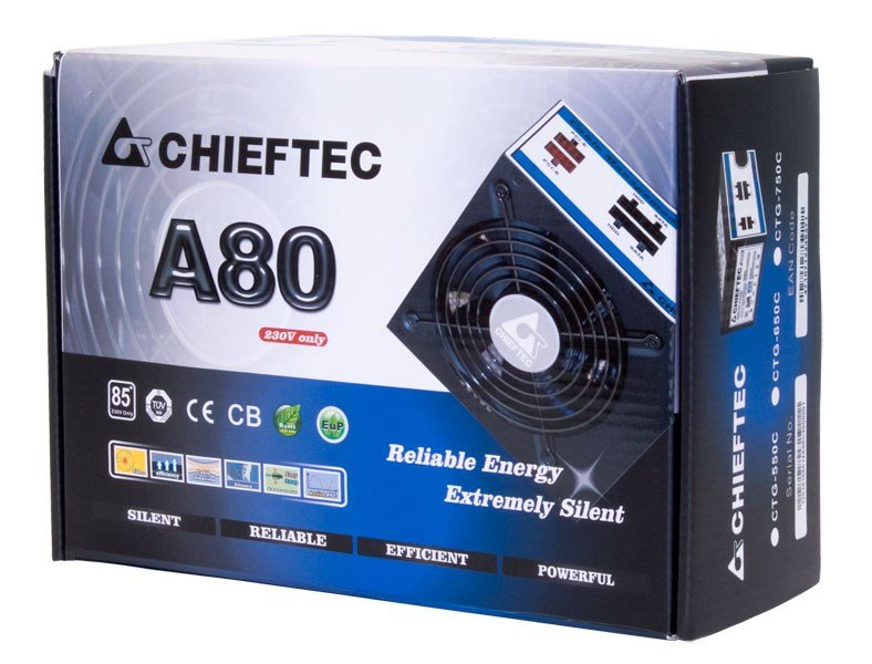 Chieftec CTG-750C enhed til str�mforsyning 750 W 24-pin ATX ATX Sort #3