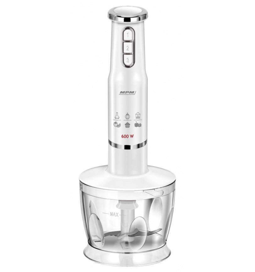 H�ndblender-s�t MPM MBL-43, 500 ml beholder med kniv i rustfrit st�l, blandetilbeh�r i rustfrit st�l, effekt: 600 W #7