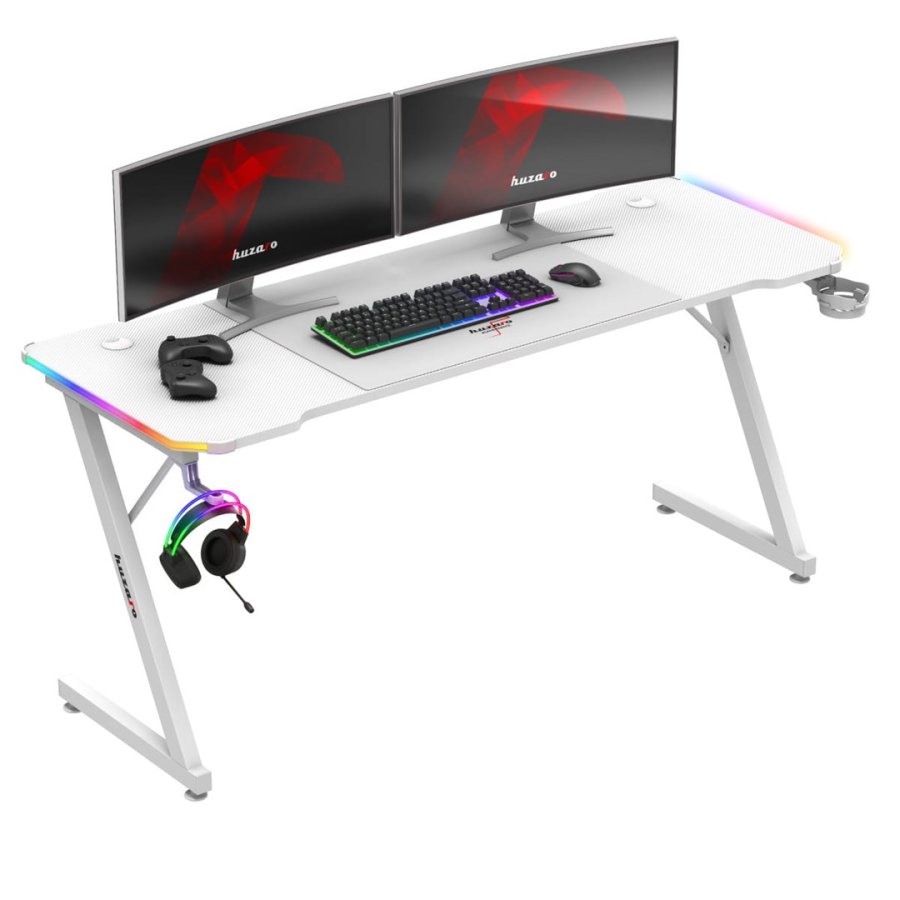 Huzaro Hero 4.8 White RGB - gaming-skrivebord #6