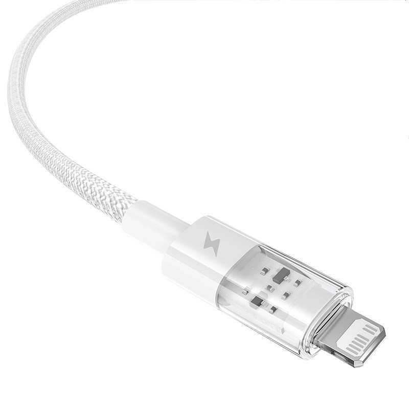 Baseus Gem USB til IP 2.4A hurtigopladningskabel 1 m Hvid #3