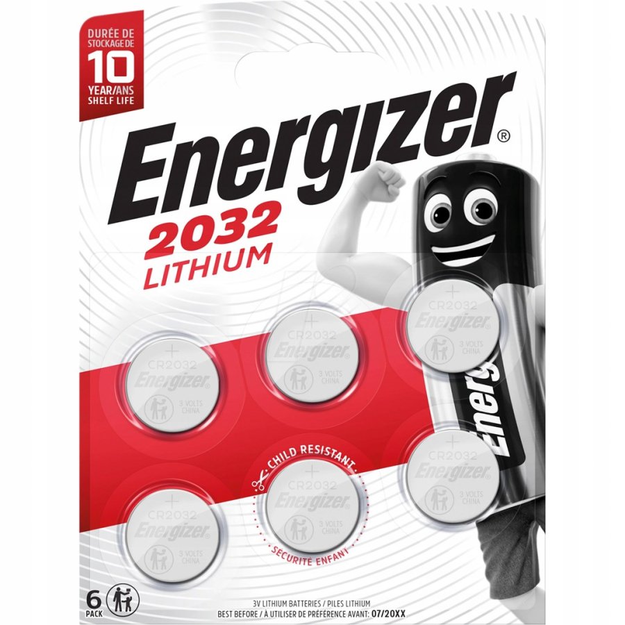 Energizer CR2032 lithiumbatteri til engangsbrug til specielle forml 6 stk. #1