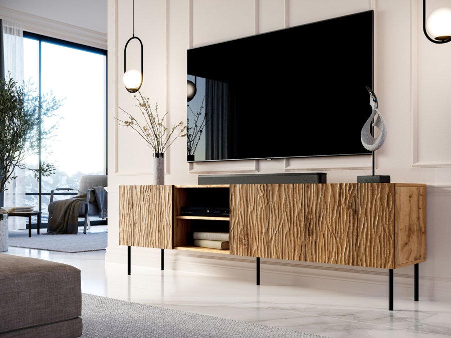 RTV JUNGLE kabinet 190x40.5x59.5 egetr wotan + sorte ben #5