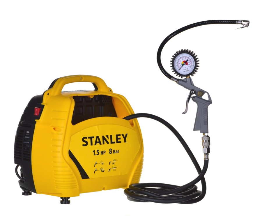 Oliefri kompressor AIR KIT OL 1,1KW 8 BAR STANLEY #1