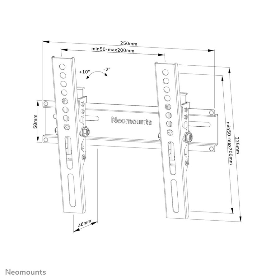 Neomounts WL35-350BL12 skrmbeslag og -stativer 139,7 cm (55