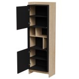 Cama PORTO 59x38x180 vitrineskab eg/sort #4