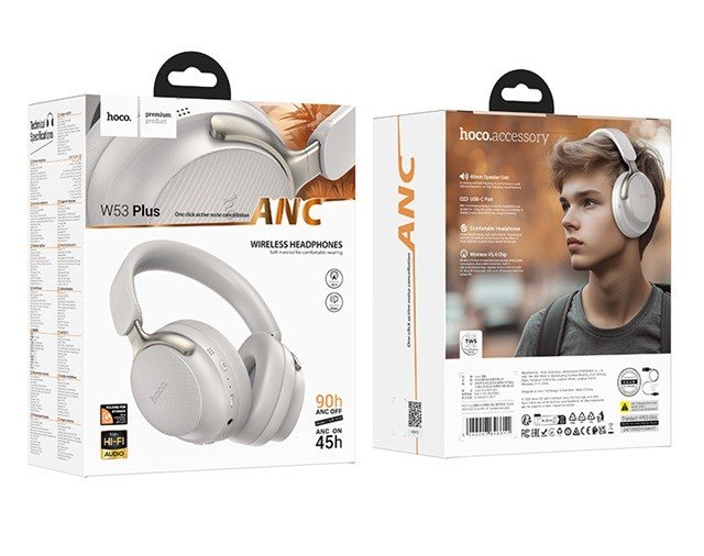 Hoco W53 Plus Tone Headset med ANC In-ear Trdls Bluetooth Gr #5
