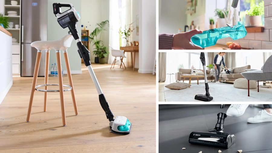 Bosch BCS71HYG4 Ledningsfri 2-i-1-stvsuger, stvsugning og mopping Unlimited 7 ProHygienic Aqua White #22