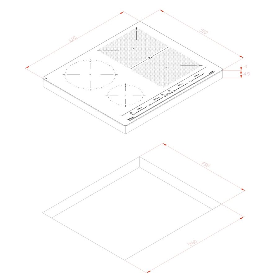 Teka IZF 64440 BK MSP Sort Indbygget 60 cm Zone induktionskogeplade 5 zone(s) #10