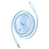 Baseus Free2Pull Udvideligt USB C til iP Ligtning hurtigopladningskabel 1 m 20 W Bl #3