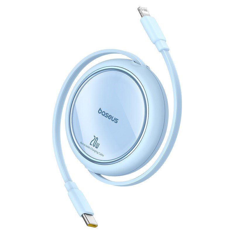 Baseus Free2Pull Udvideligt USB C til iP Ligtning hurtigopladningskabel 1 m 20 W Bl #3