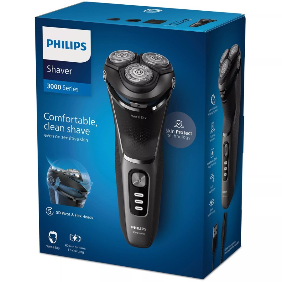 Philips Shaver 3000 Series S3343/13 Elektrisk shaver til vd og tr barbering #5