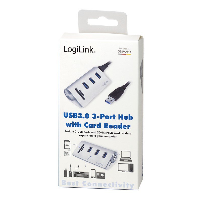 LogiLink CR0045 interface hub USB 3.2 Gen 1 (3.1 Gen 1) Type-A 5000 Mbit/s S�lv #9