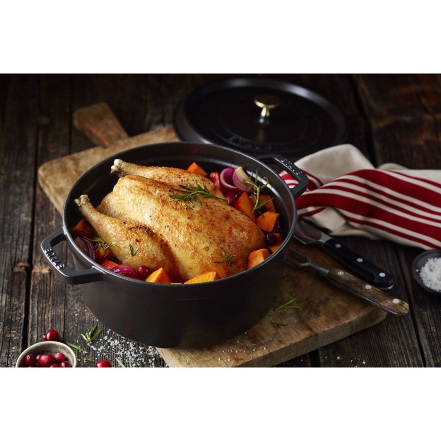 ZWILLING STAUB LA COCOTTE 5,25 L Rund Stbejern Gryde bradepande #9