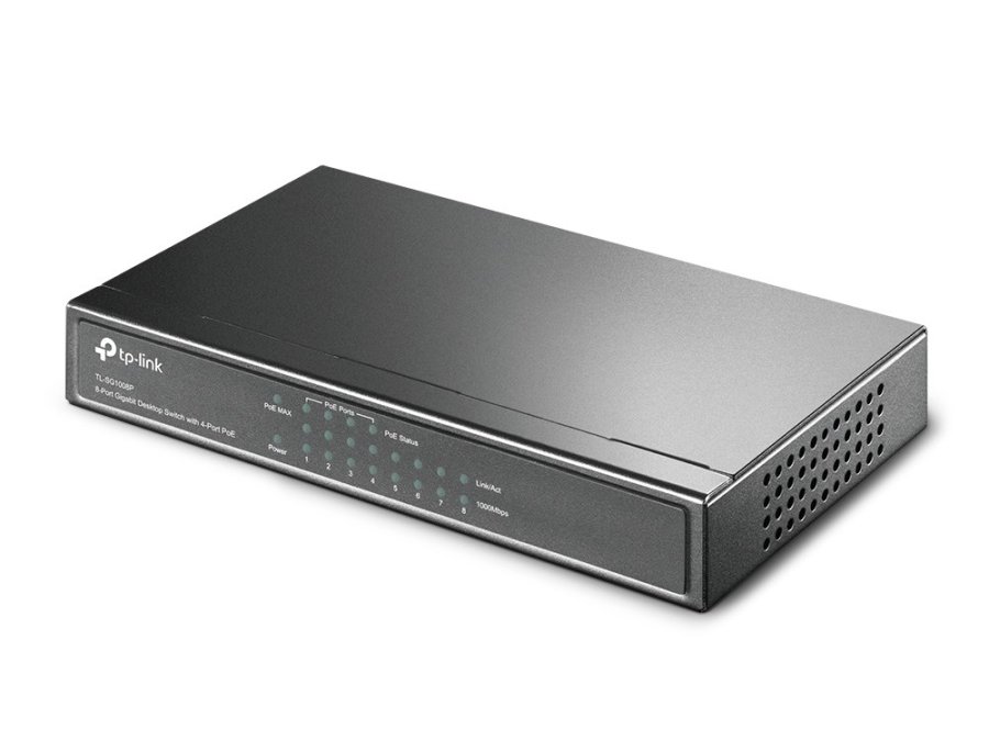 TP-Link TL-SG1008P netv�rksswitch Ikke administreret Gigabit Ethernet (10/100/1000) Str�m over Ethernet (PoE) Hasseln�d #3