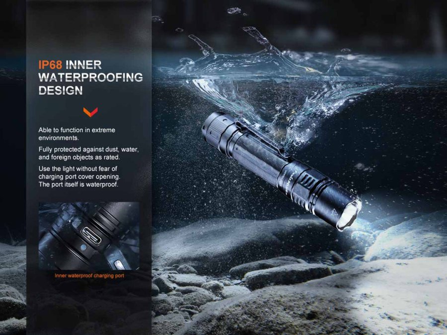 Fenix PD36PROBK Sort Hnd lommelygte LED #13