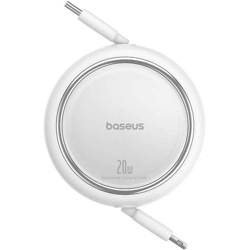 Baseus Free2Pull Udvideligt USB C til iP Ligtning hurtigopladningskabel 1 m 20 W Hvid #1