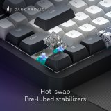Dark Project Tamsus projektas ALU87B Bushido, G3MS Moonstone Switch, JAV tastatur Hjemme/kontor QWERTY Engelsk #8