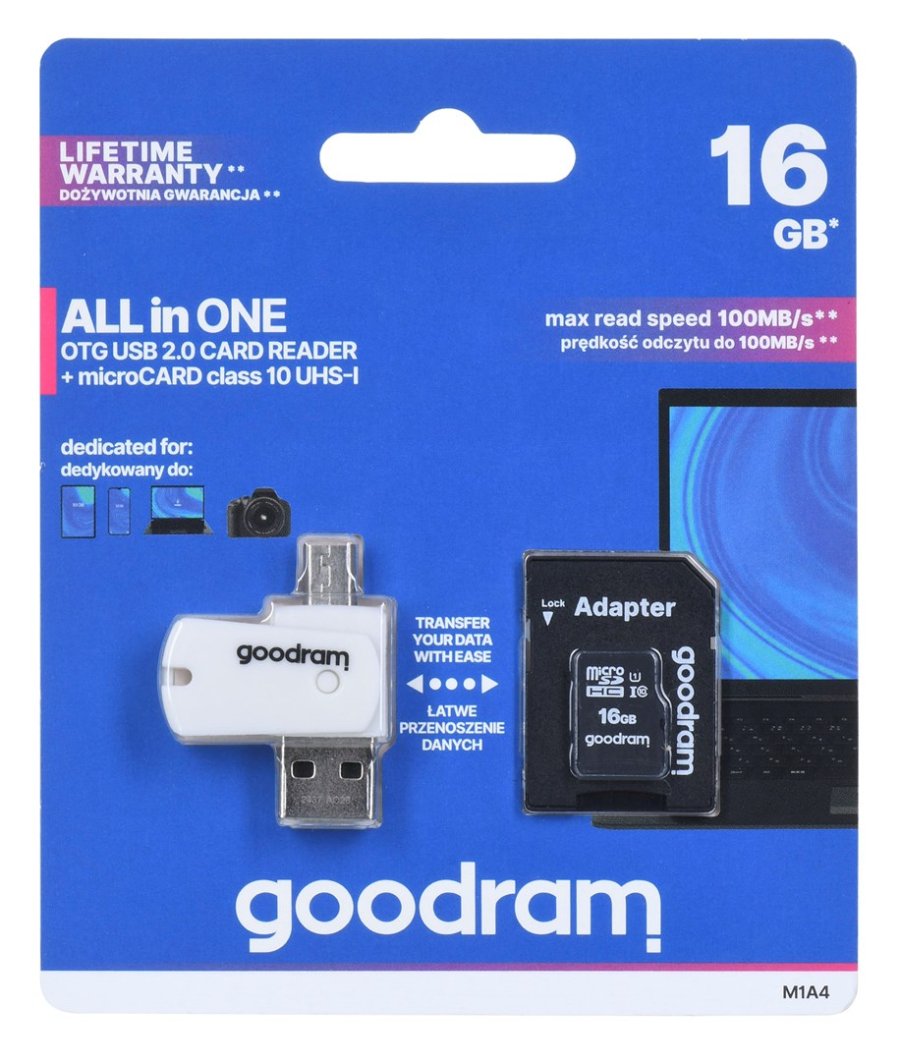 Goodram M1A4-0160R12 flash-hukommelse 16 GB MicroSDHC Class 10 UHS-I #1