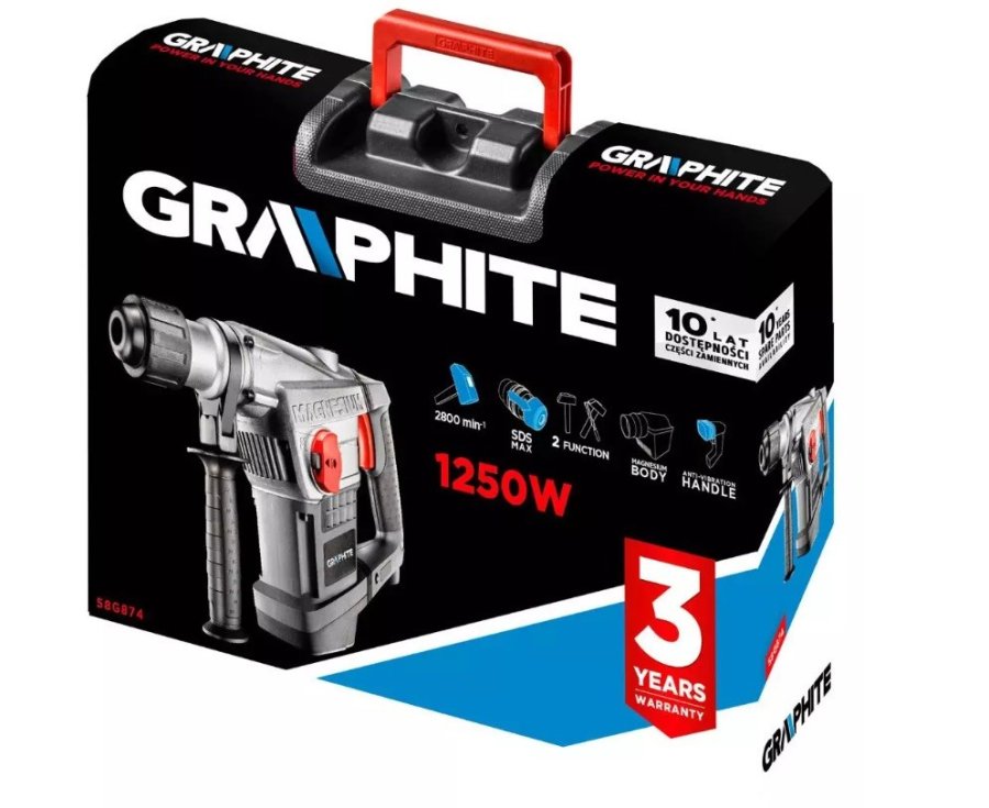 Graphite 58G874 hammerbor 1250 W 450 rpm SDS Max #3