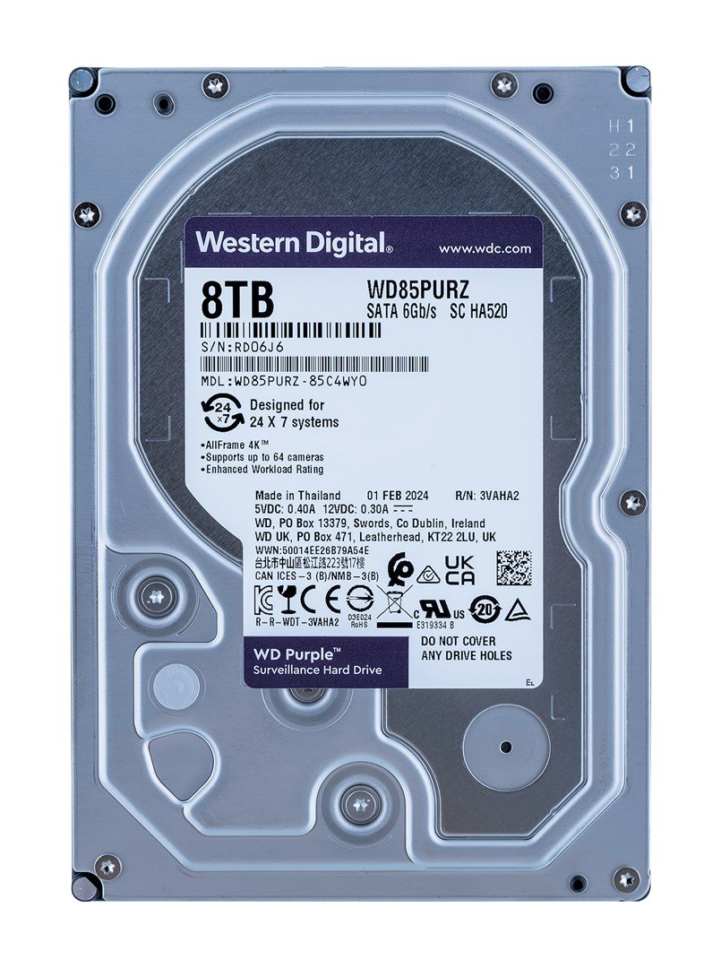 Western Digital Blue 8TB WD PURPL 8TB WD PURPLE 3.5