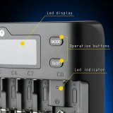 Batterioplader til Li-ion og Ni-MH genopladelige batterier everActive UC-800 #16