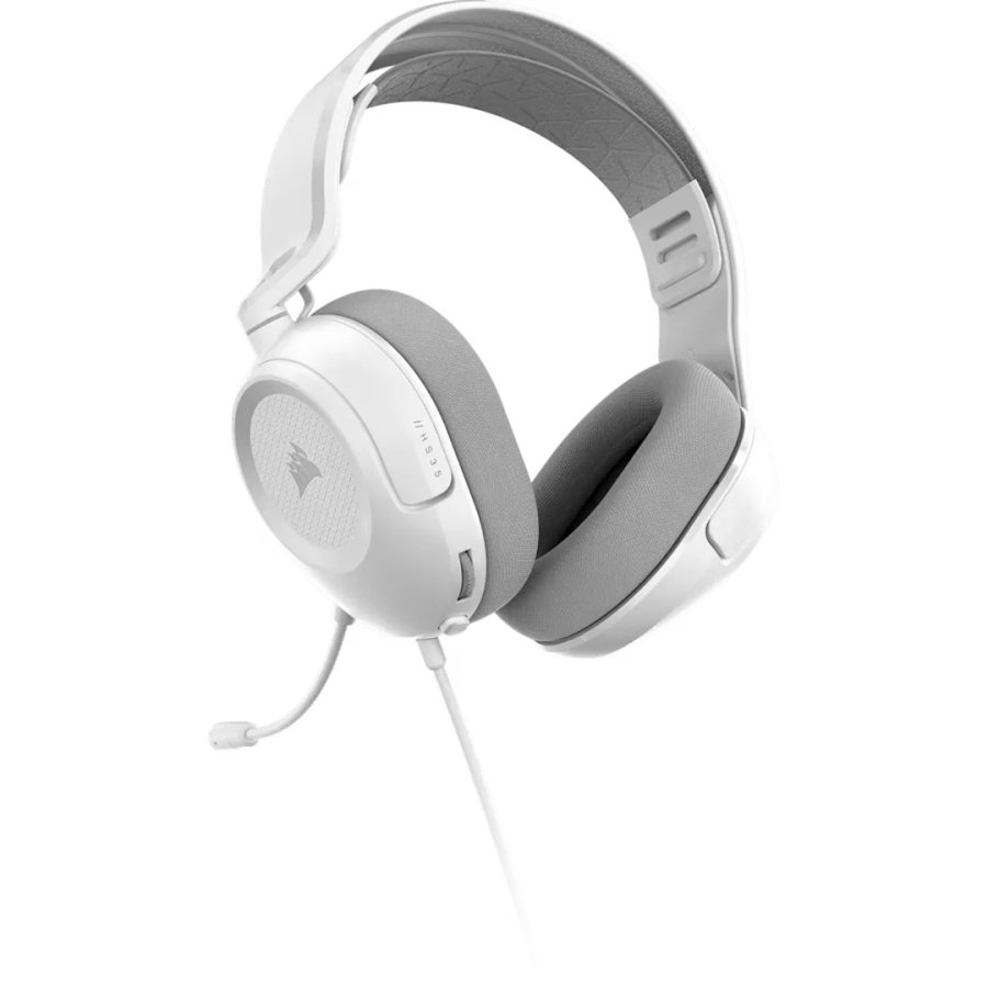 Corsair HS35 v3 Headset Ledningsf�rt Spil Hvid #3