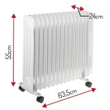 Adler AD 7819 varmeapparat Indendrs Hvid 2500 W Olie elektrisk omrdevarmer #8
