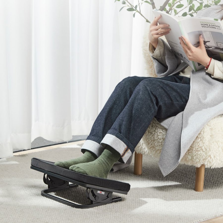 Maclean ergonomisk fodsttte, bensttte, trinls vinkelindstilling, aftagelig pude, MC-460 #5