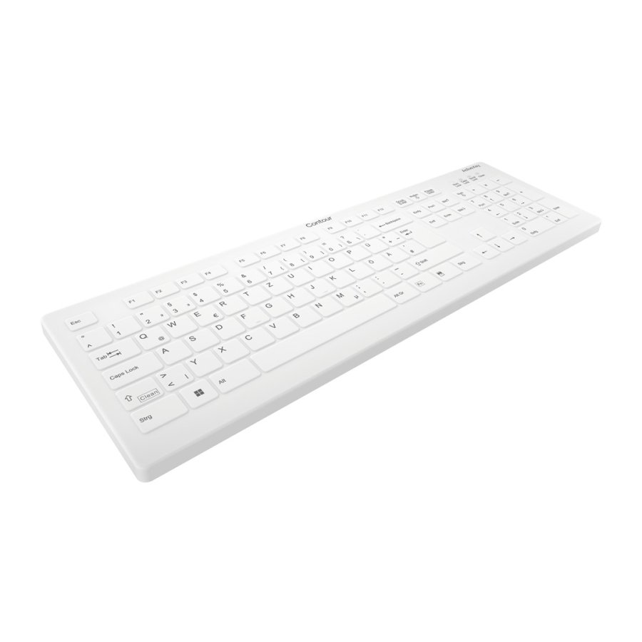 Contour Design Active Key AK-C8112 tastatur Medicinsk RF tr�dl�st QWERTZ Tysk Hvid #2