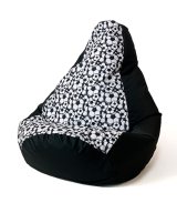 Puf GO GIFT Hvid Sort 105 x 80 cm Pre #1