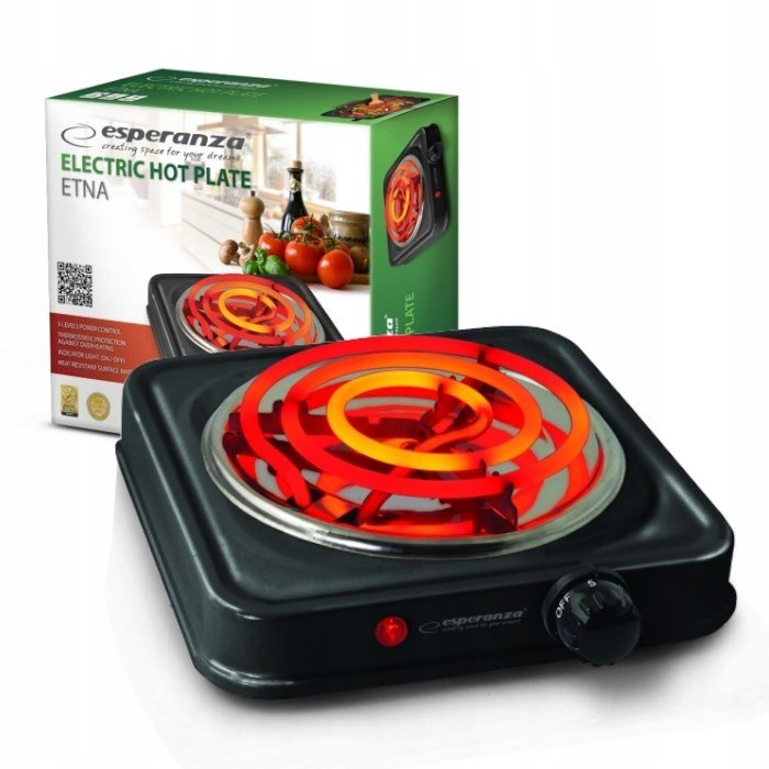 Esperanza EKH012K kogeplade Sort Bordplade 21 cm 1 zone(s) #3
