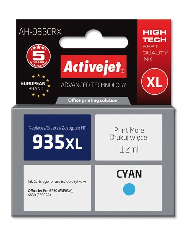 Activejet AH-935CRX Blk (erstatning HP 935XL C2P24AE; Premium; 12 ml; bl) #1