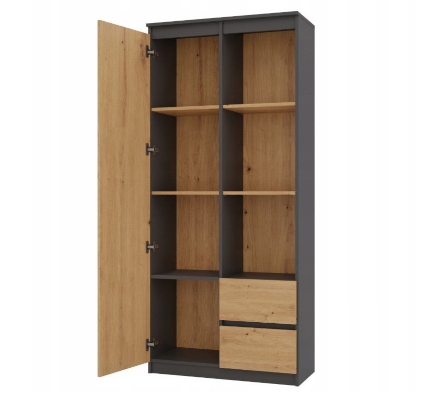 Topeshop RS-80 BILY ANTRACYT/DB ARTISAN kontorreol #3