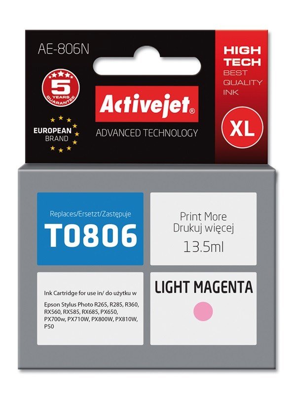 Activejet AE-806N blk (erstatning Epson T0806; Supreme; 13,5 ml; lyserd) #1