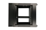 Extralink 6U 600X600 AZH WALL-MOUNTED RACKMOUNT CABINET SWING TYPE BLACK Vgmonteret stativ Sort #10