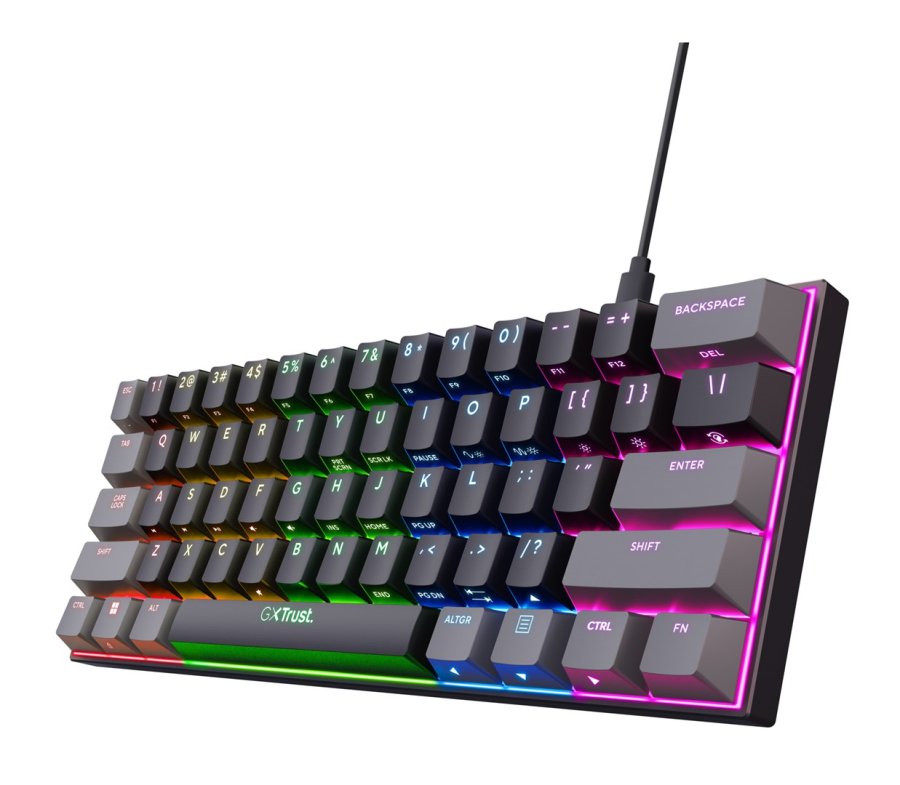 Trust GXT 867 Acira tastatur Spil USB QWERTY US engelsk Sort #1