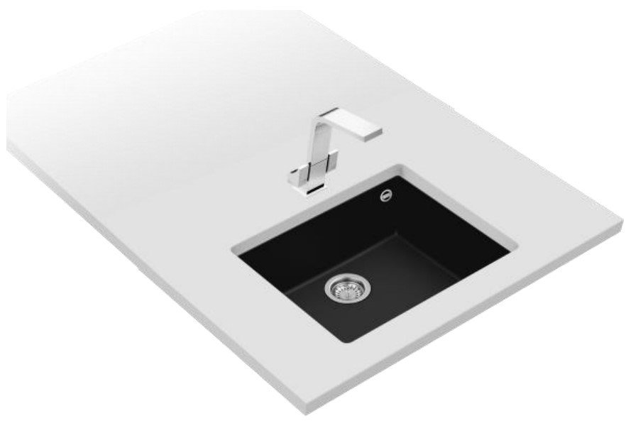 Teka Square 50.40 TG Skylle-monteret hndvask Rektangulr #5