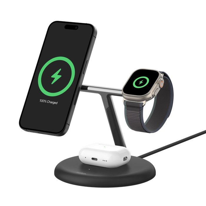 Belkin WIZ023VFBK oplader til mobil enhed Hovedtelefoner, Smartphone, SmartWatch Sort USB Trdls opladning Indendrs #4