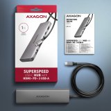 Axagon HMC-5H USB-C 3.2 Gen 1 hub 3x USB-A 4K HDMI PD 100W - Silber Ledningsfrt USB 3.2 Gen 1 (3.1 Gen 1) Type-C Slv #7