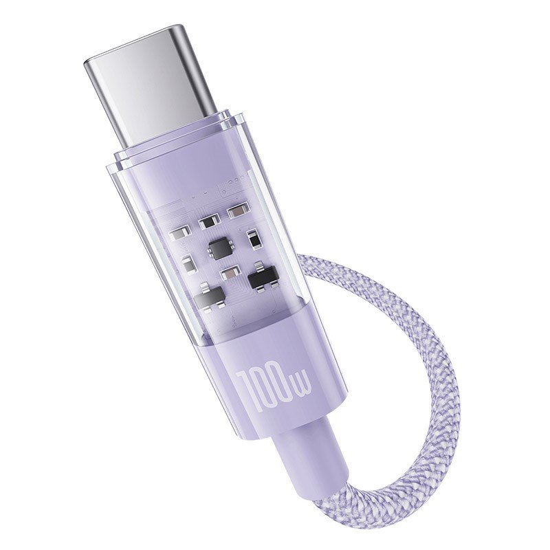 Baseus Gem USB A til USB C hurtigopladningskabel 2 m 100 W Lilla #2