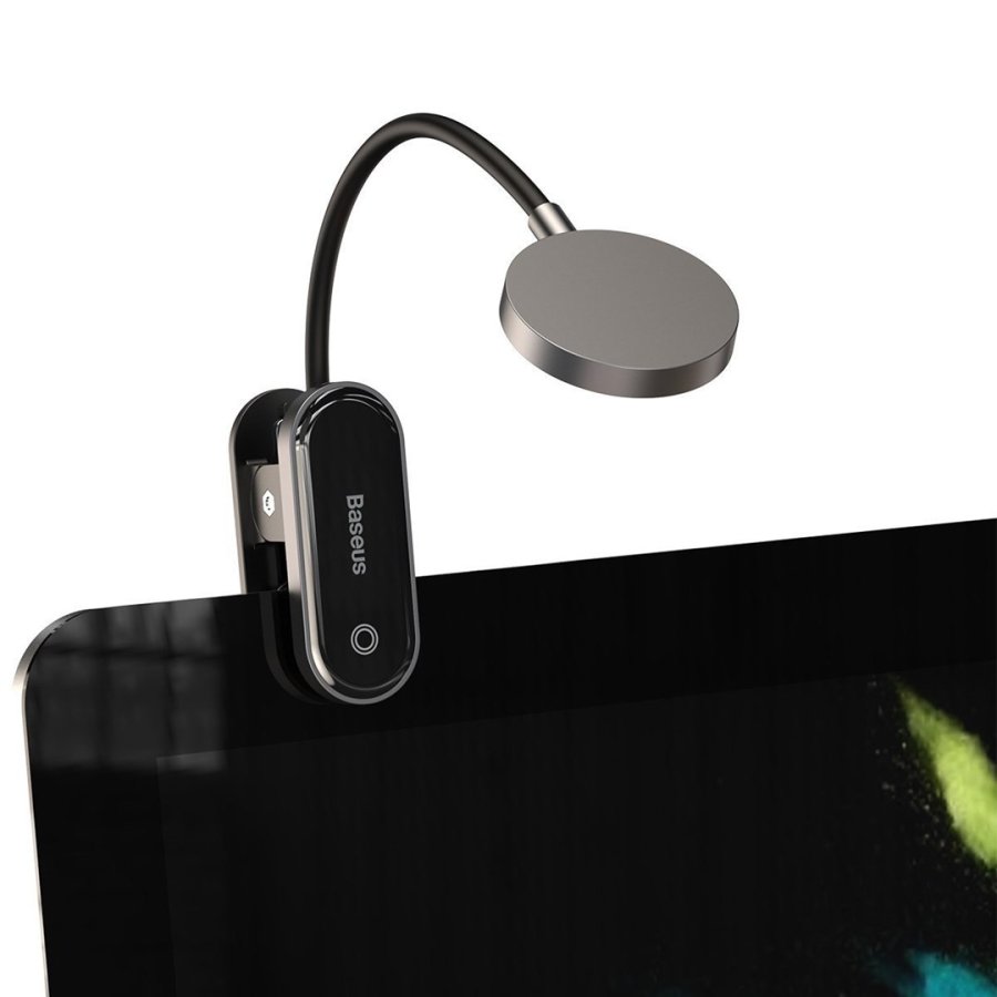 Baseus Mini Clip Lamp DGRAD-0G Tr�dl�s LED-lampe med klemme Gr� #4