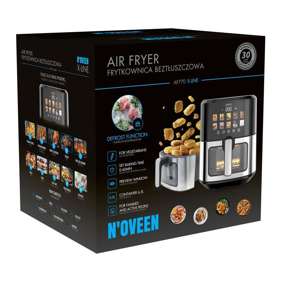 N'oveen AF770 X-LINE Frituregryde uden fedt Sort, Slv #35
