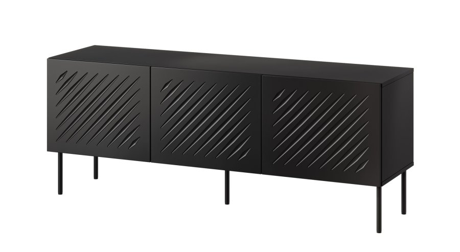 RTV-skab SIENA 150.5x40x60 sort mat #1