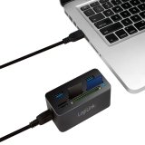 LogiLink CR0042 dockingstation Ledningsf�rt USB 3.2 Gen 1 (3.1 Gen 1) Type-A Sort #4