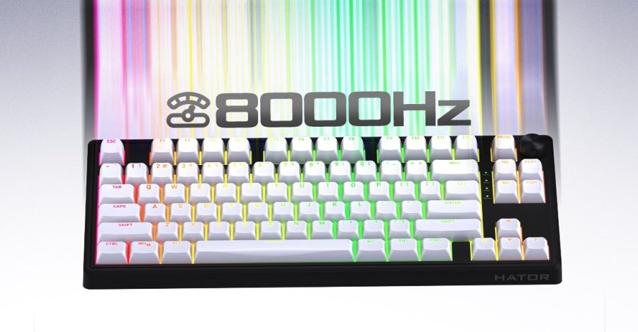 HATOR Skyfall 80 MAG ULTRA 8K tastatur Spil USB QWERTY US engelsk Sort, Hvid #12